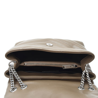 Saint Laurent Calfskin Y Quilted Monogram Small Loulou Chain Satchel Faggio 4 of 10