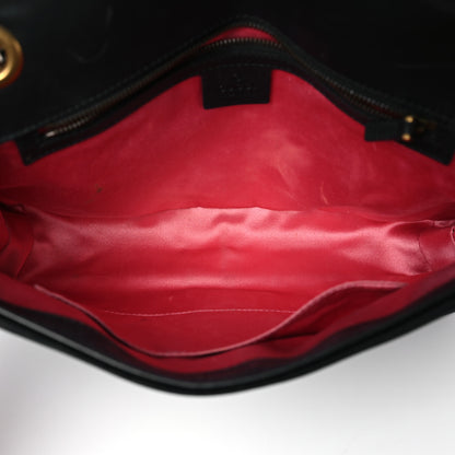 Gucci Velvet Matelasse Medium GG Marmont Shoulder Bag Black 5 of 9