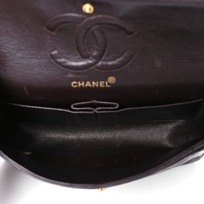 Chanel Lambskin Quilted Medium Double Flap Dark Brown 5 of 12