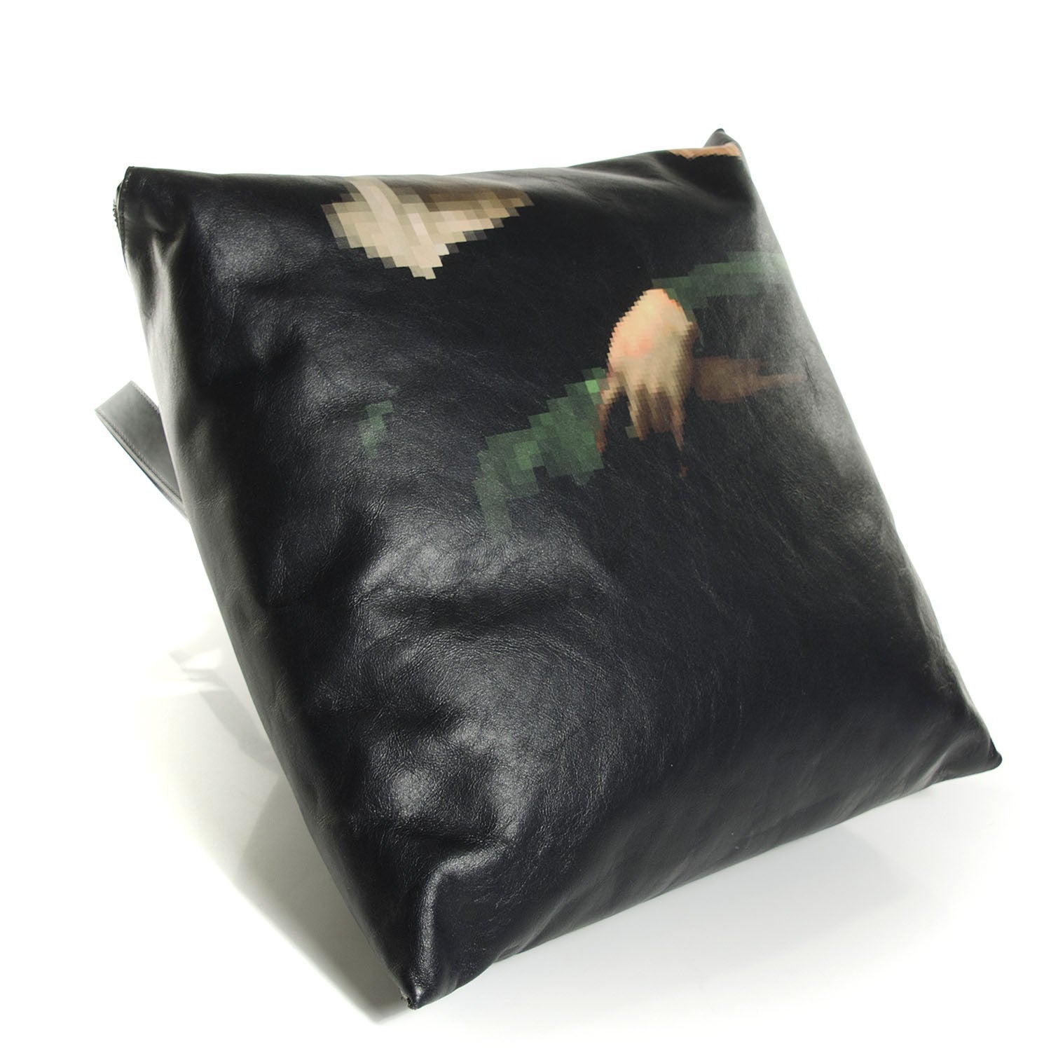 Givenchy Lambskin Pixel Madonna Print Large Triangle Wristlet Black 4 of 11