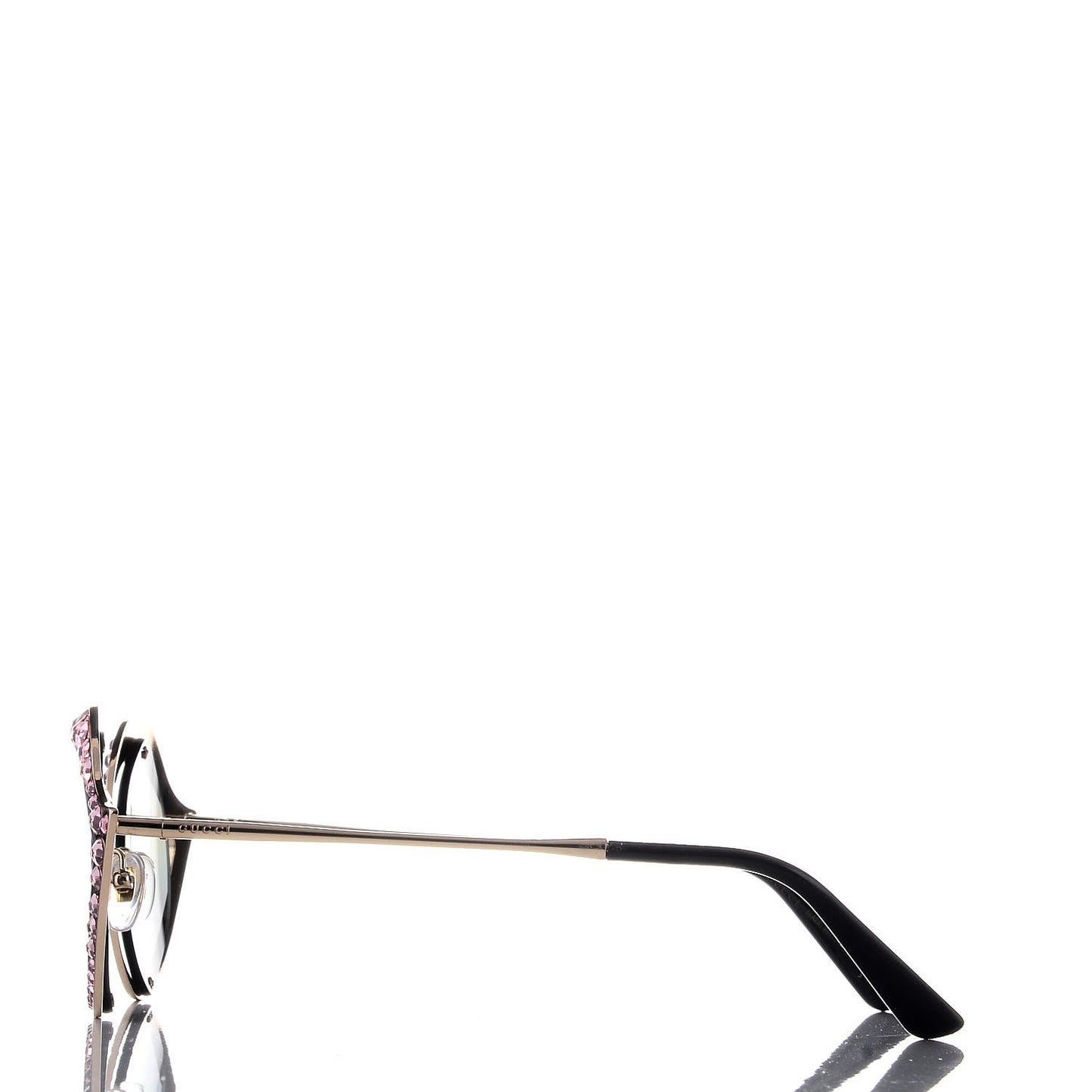 Metal Crystal Cat Eye Sunglasses GG0046/S Light Pink