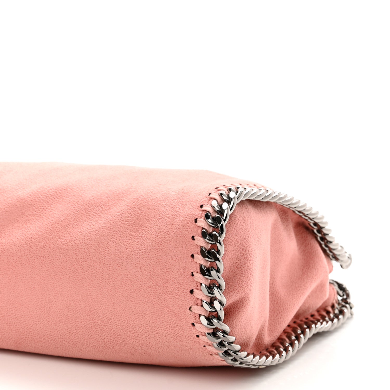 Stella McCartney Shaggy Deer Mini Falabella Fold Over Tote Pink