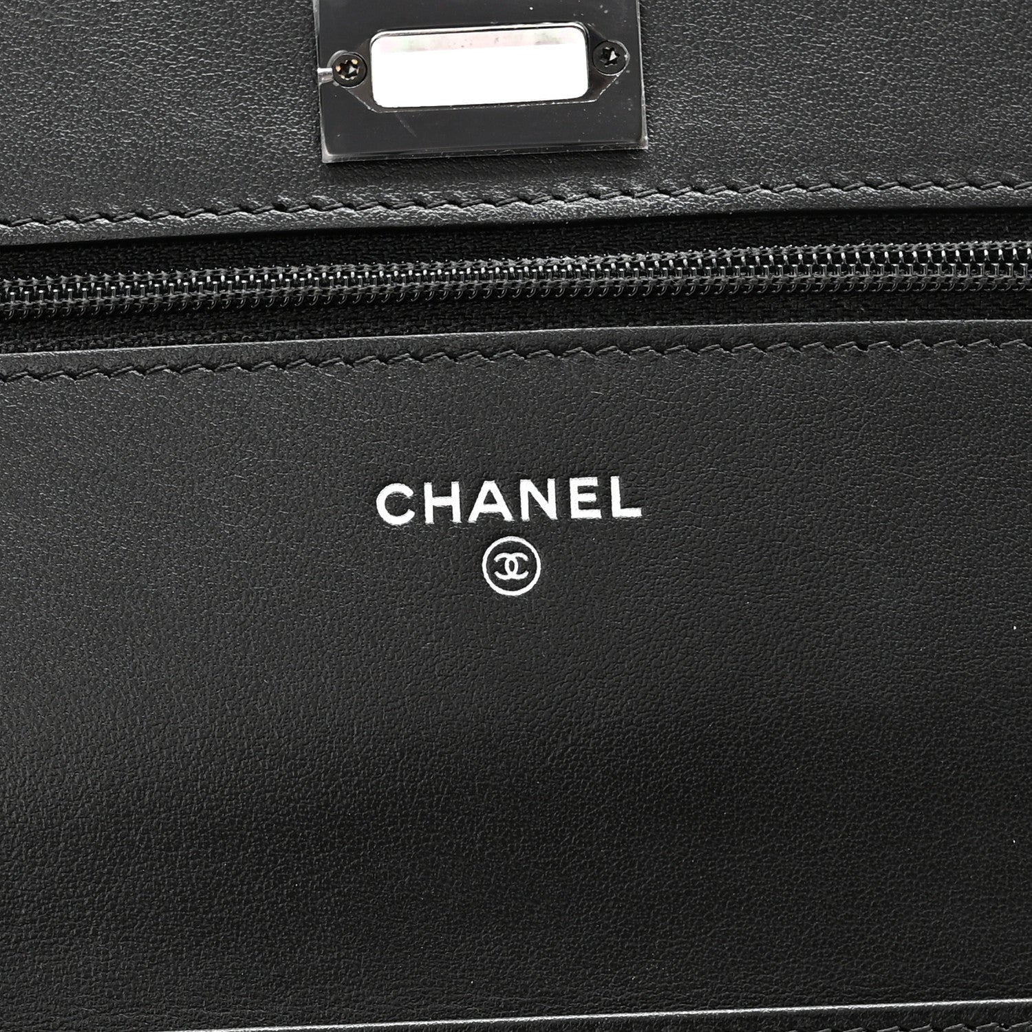 Chanel Aged Calfskin Quilted Reissue Wallet On Chain WOC So Black 6 of 11