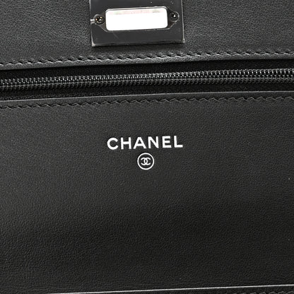 Chanel Aged Calfskin Quilted Reissue Wallet On Chain WOC So Black 6 of 11