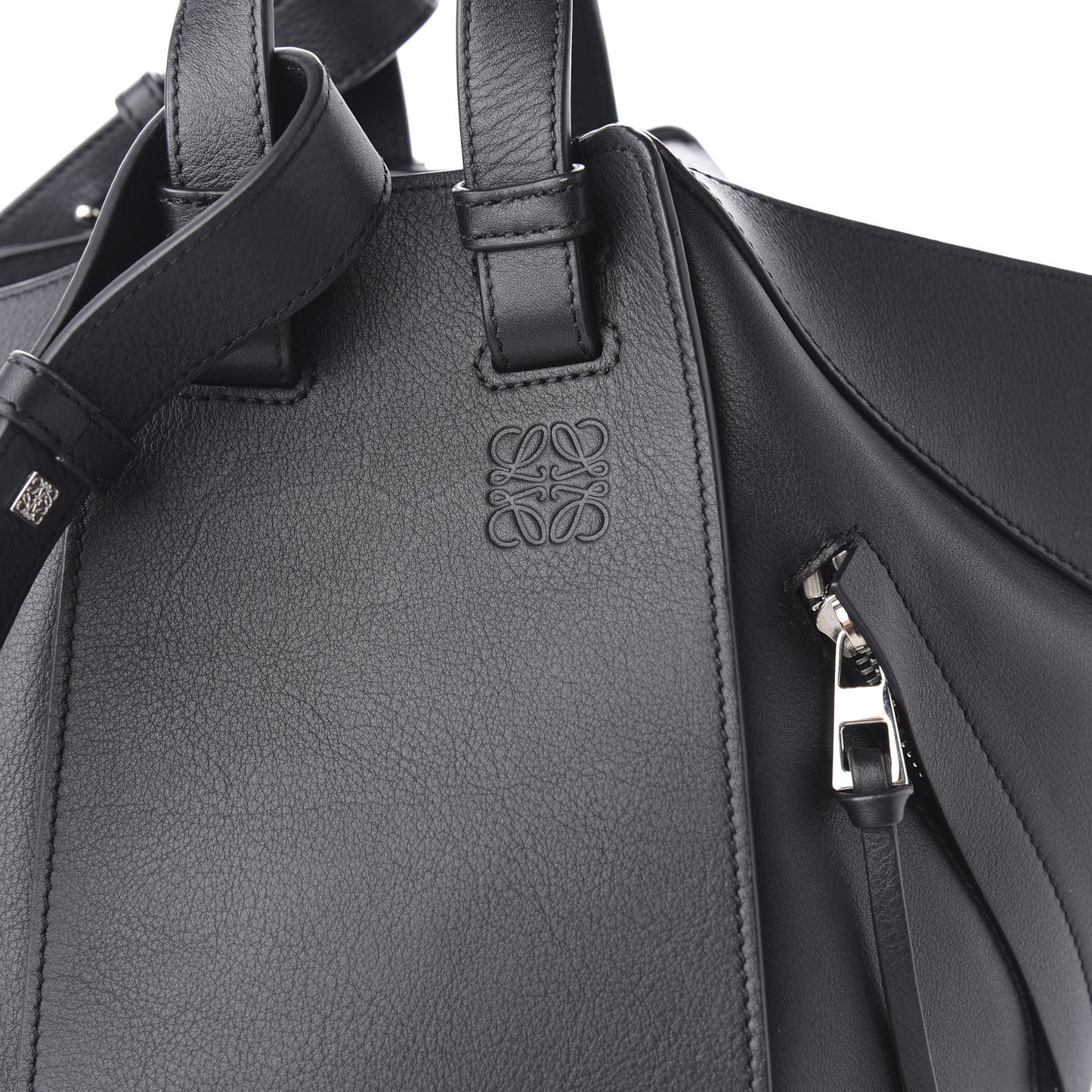 Calfskin Small Hammock Shoulder Bag Black