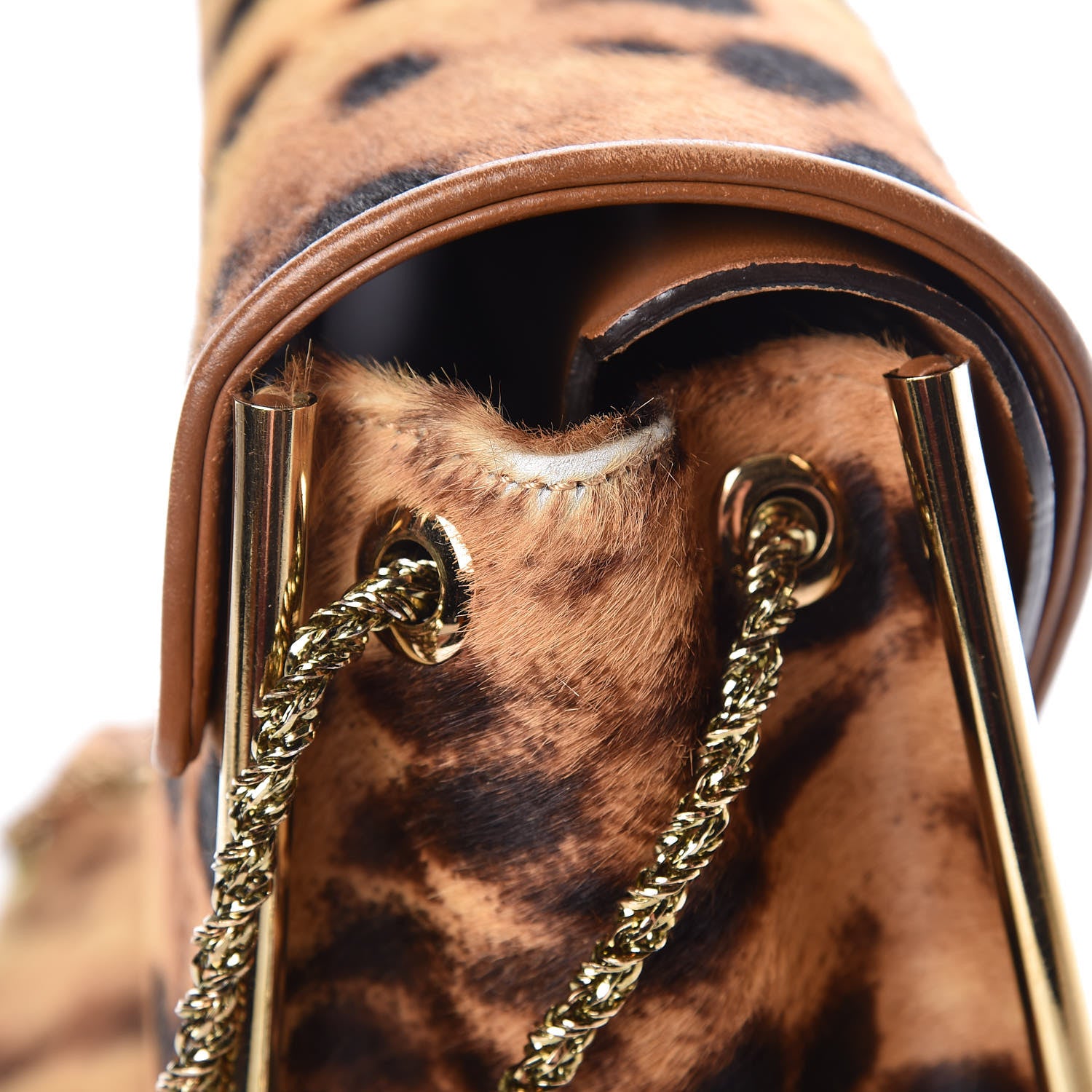 Chloe Calf Hair Leopard Print Medium Sally Flap Bag 14 of 14