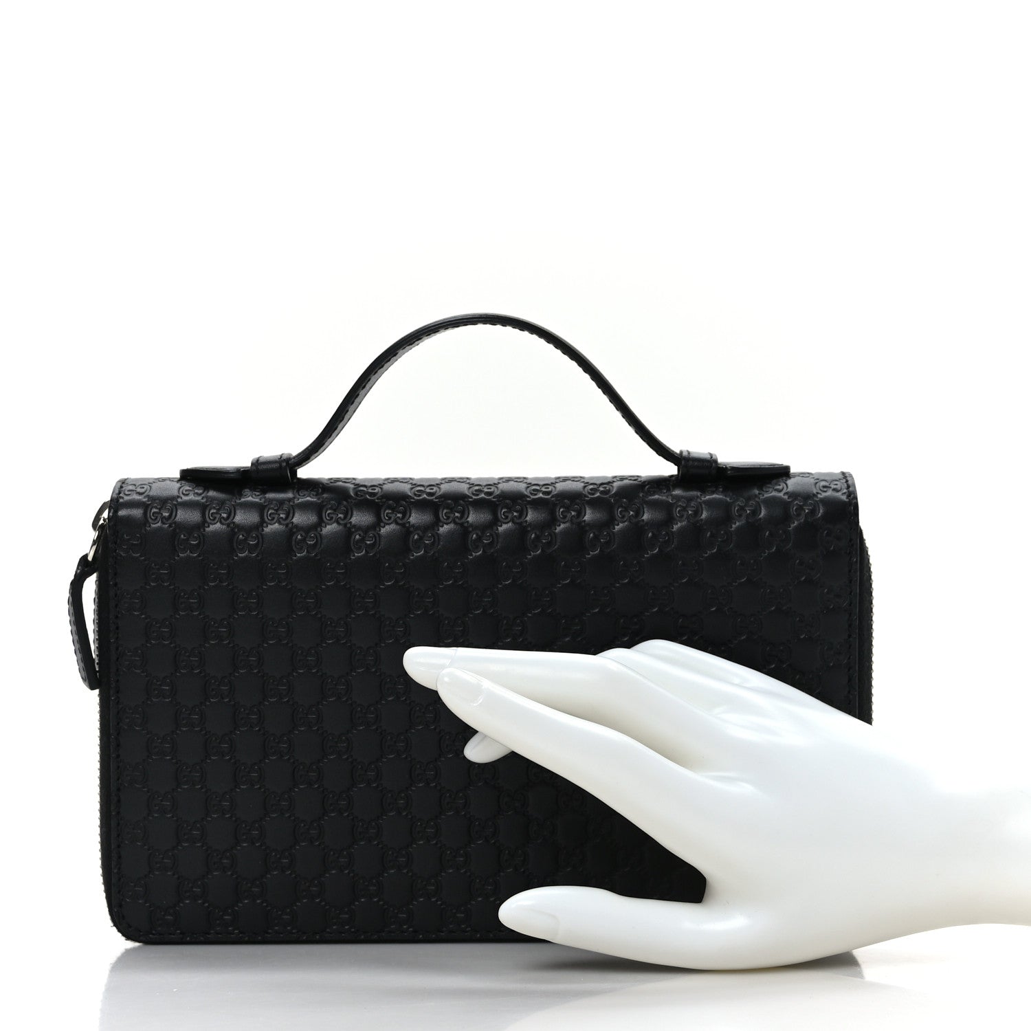 Gucci Microguccissima Zip Around Top Handle Travel Wallet Testa di Moro 2 of 10