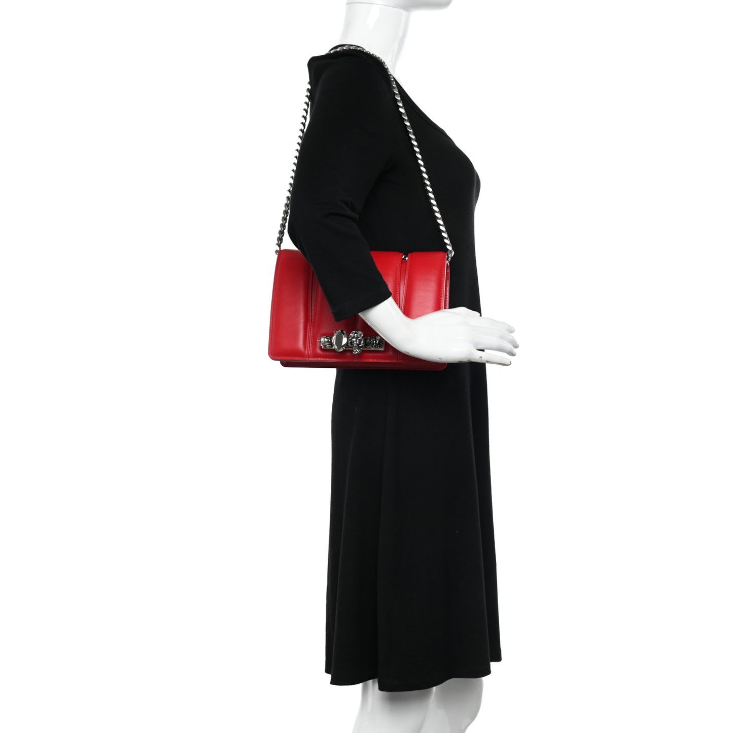 Calfskin Small Slash Bag Welsh Red