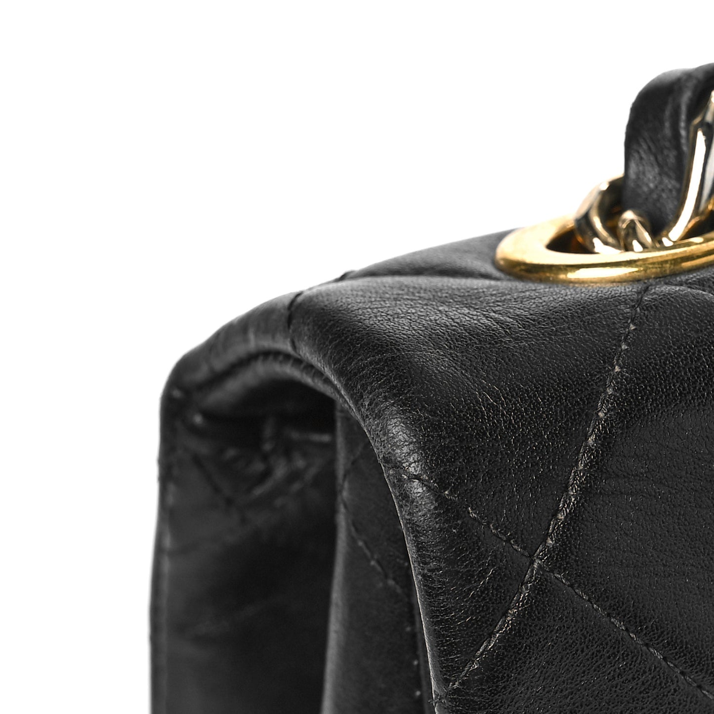 Lambskin Quilted XL Jumbo Single Flap Black