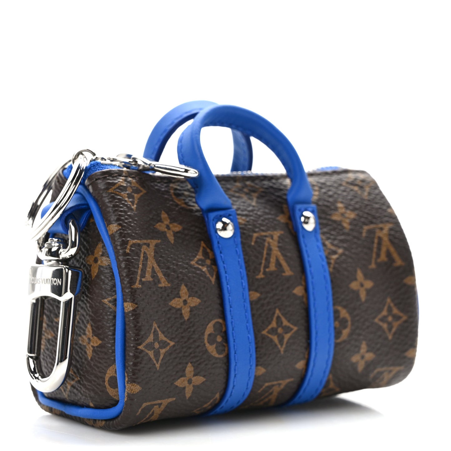 Monogram LV Colormania Mini Keepall Pouch Bag Charm Blue