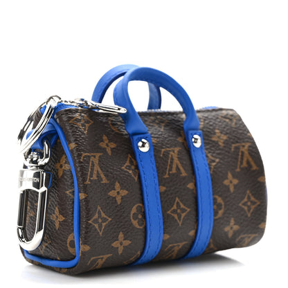 Louis Vuitton Monogram LV Colormania Mini Keepall Pouch Bag Charm Blue 2 of 9