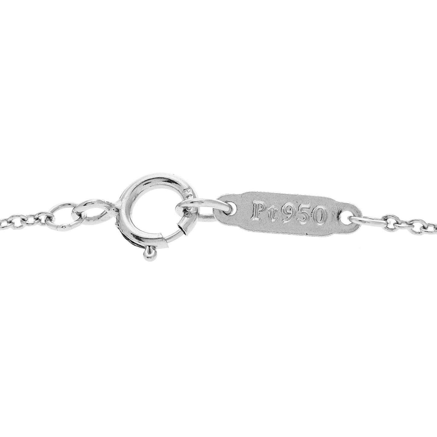 Platinum Diamond .41ct Fleur De Lis Key Pendant Necklace