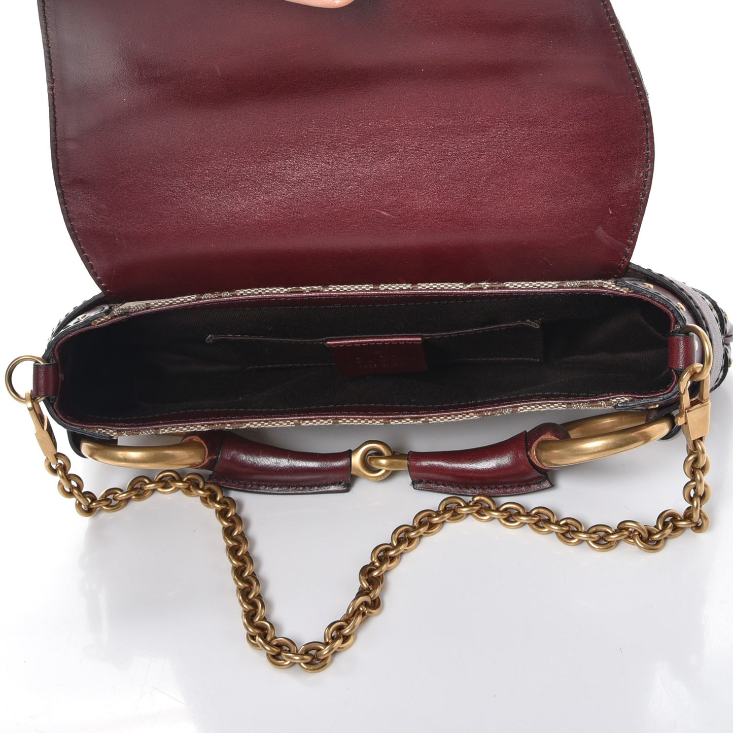 Monogram Studded Horsebit Clutch