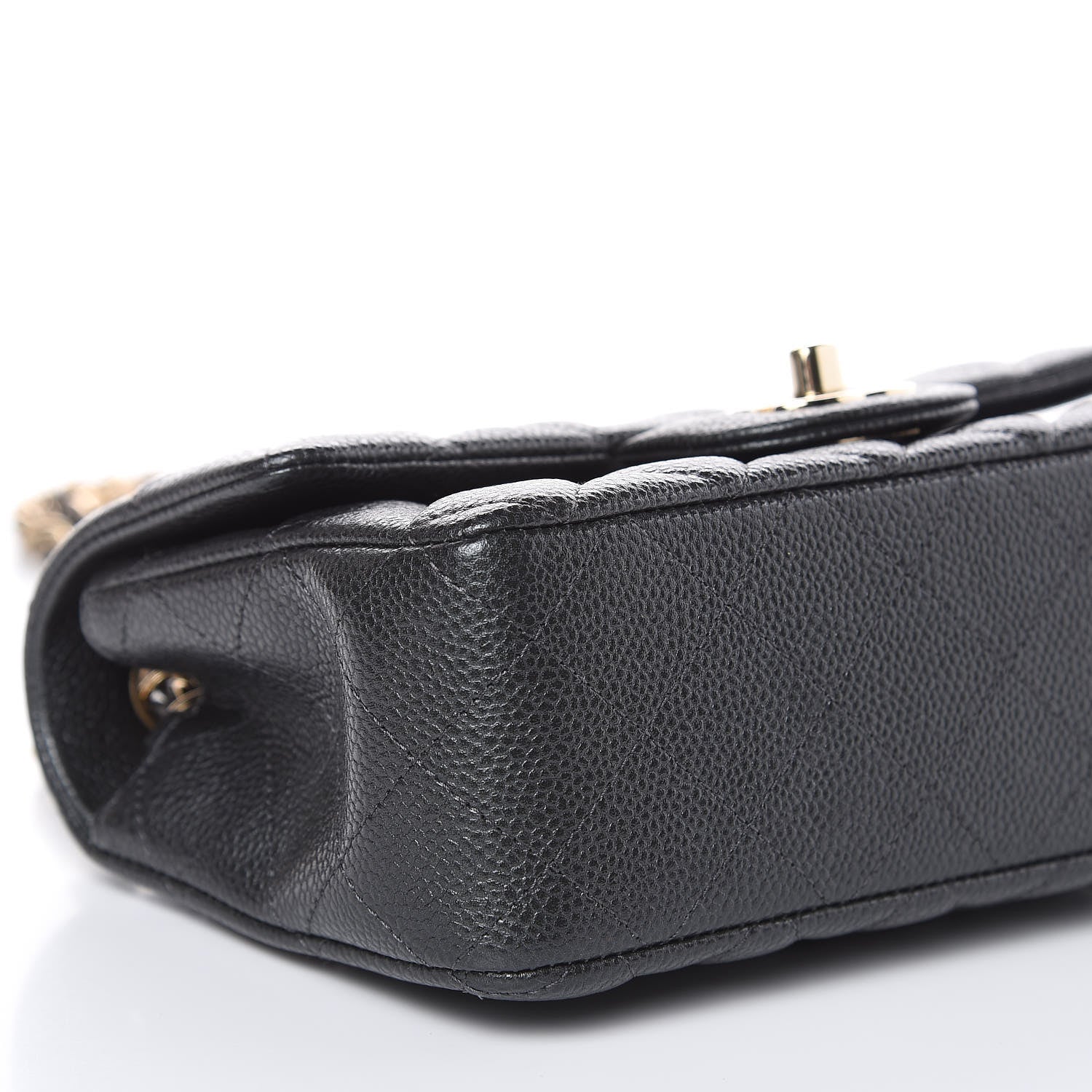 Chanel Caviar Quilted Mini Rectangular Flap Dark Grey 8 of 10