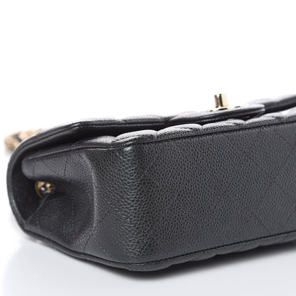 Chanel Caviar Quilted Mini Rectangular Flap Dark Grey 8 of 10