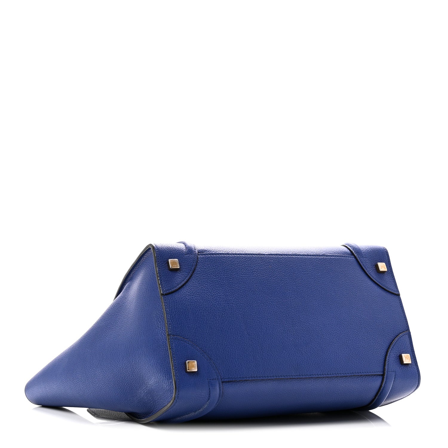 Celine Drummed Calfskin Mini Luggage Indigo 4 of 13