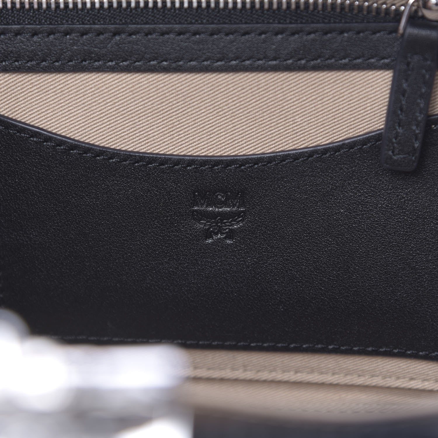 MCM Calfskin Ottomar Monogram Small Berlin Crossbody Black 6 of 10