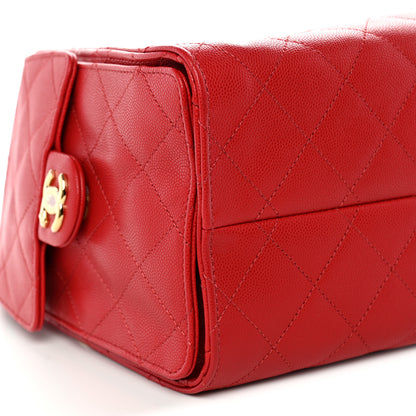 Chanel Caviar Quilted Small Chanel 25 Handbag Dark Red 9 of 10