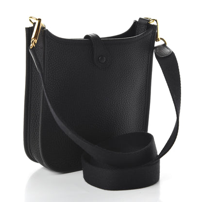 Hermes Taurillon Clemence Evelyne TPM Black 3 of 10