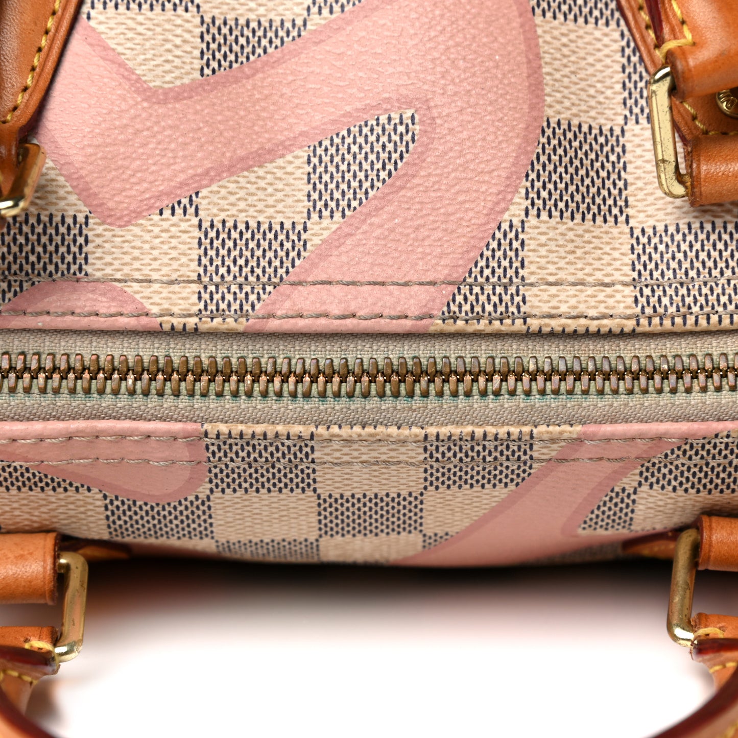 Damier Azur Tahitienne Speedy Bandouliere 30 Rose Ballerine