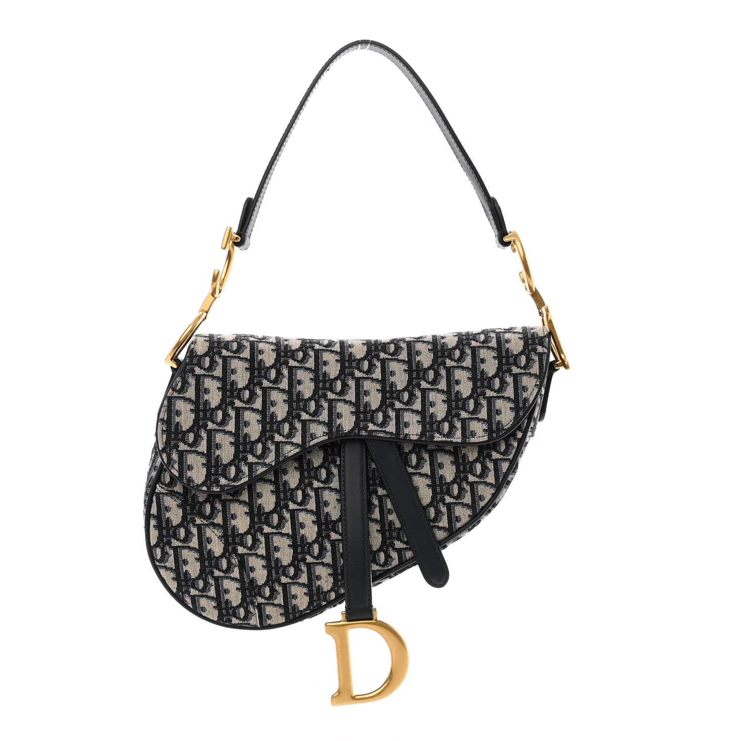 Christian Dior Oblique Saddle Bag Blue 1 of 9
