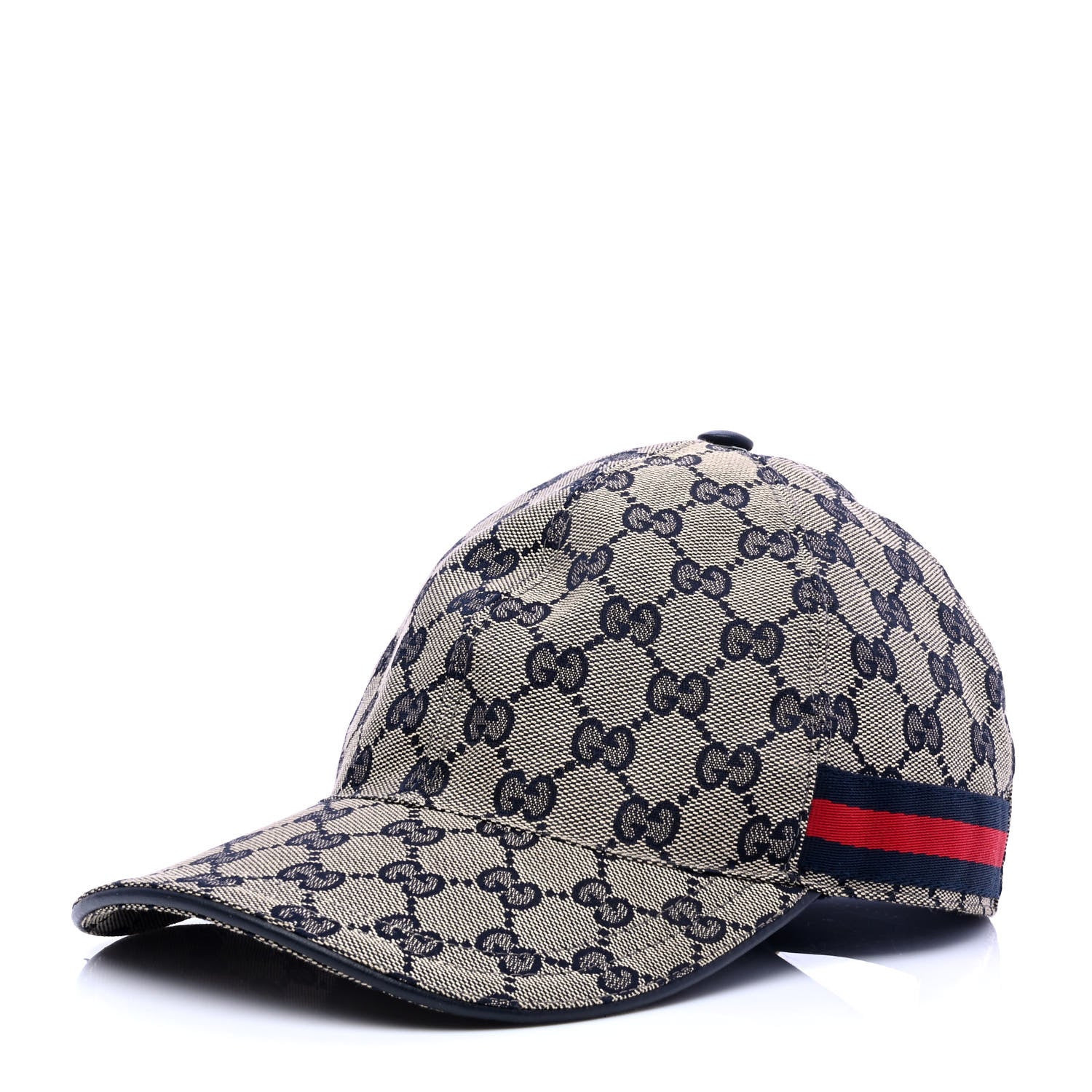 Gucci Monogram Web Baseball Hat S Beige Blue 1 of 6