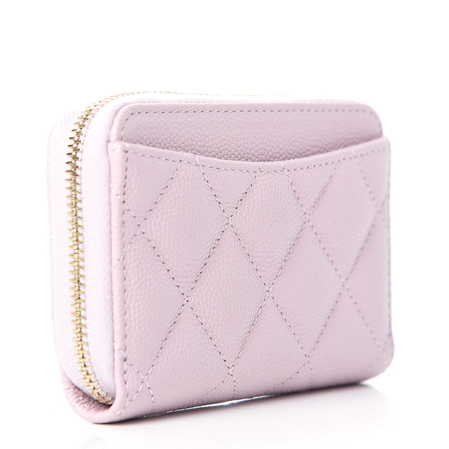 Chanel Caviar Quilted Zip Coin Purse Light Pink 3 of 8
