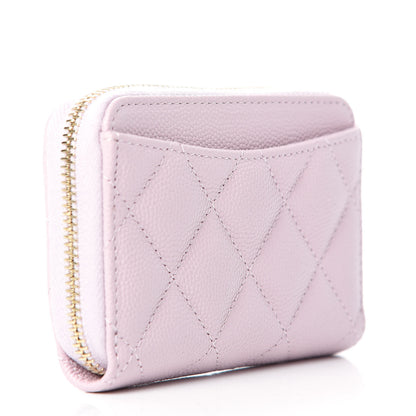 Chanel Caviar Quilted Zip Coin Purse Light Pink 3 of 8