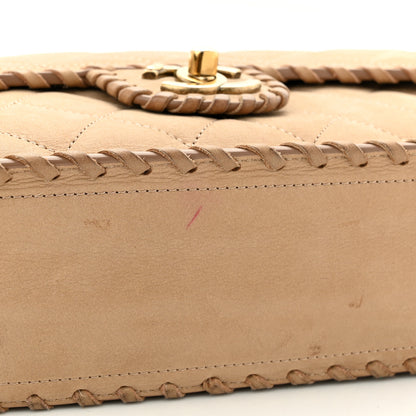 Chanel Iridescent Calfskin Jumbo Happy Stitch Flap Beige 11 of 11