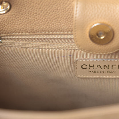 Chanel Caviar Quilted Petit Shopping Tote PST Dark Beige 18 of 18