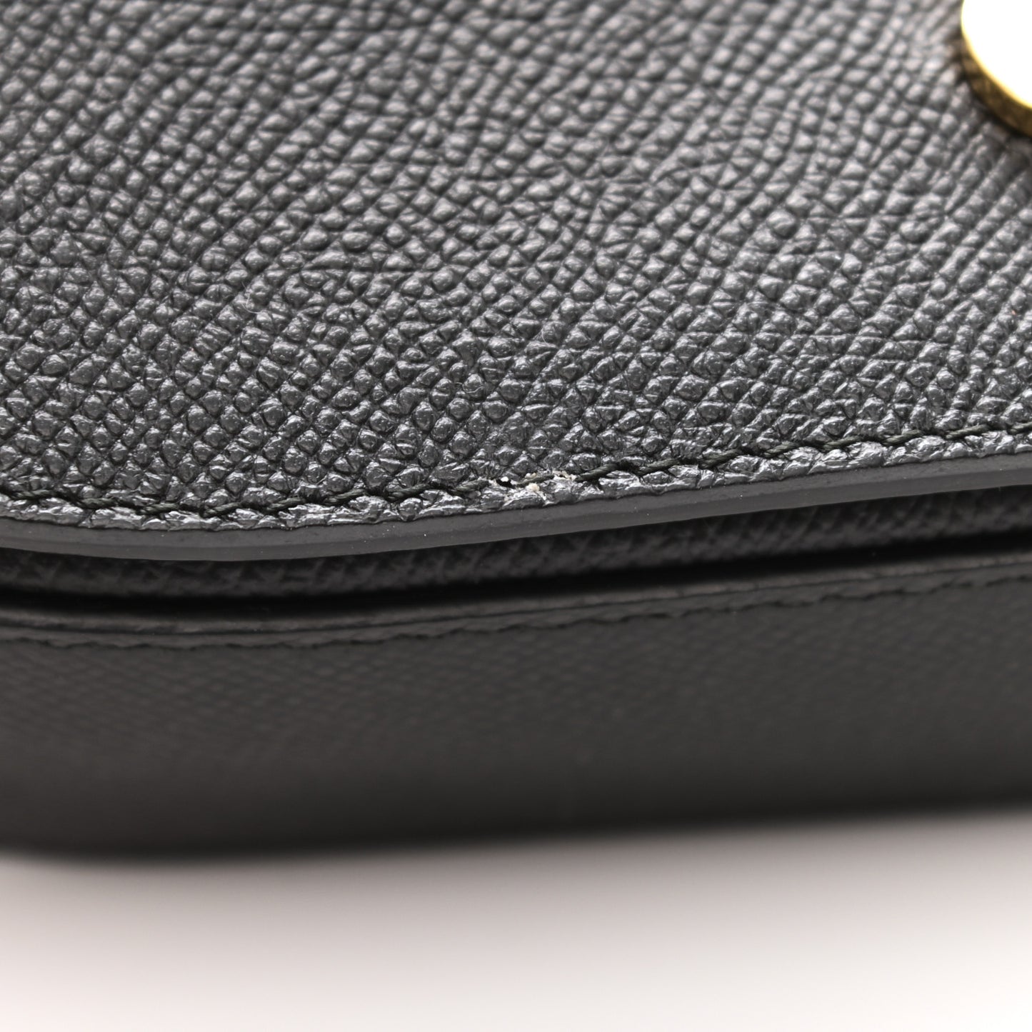 Signature Grained Calfskin Logo S Ville Day Bag Black