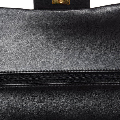 Chanel Lambskin Quilted Medium Double Flap Black 14 of 17