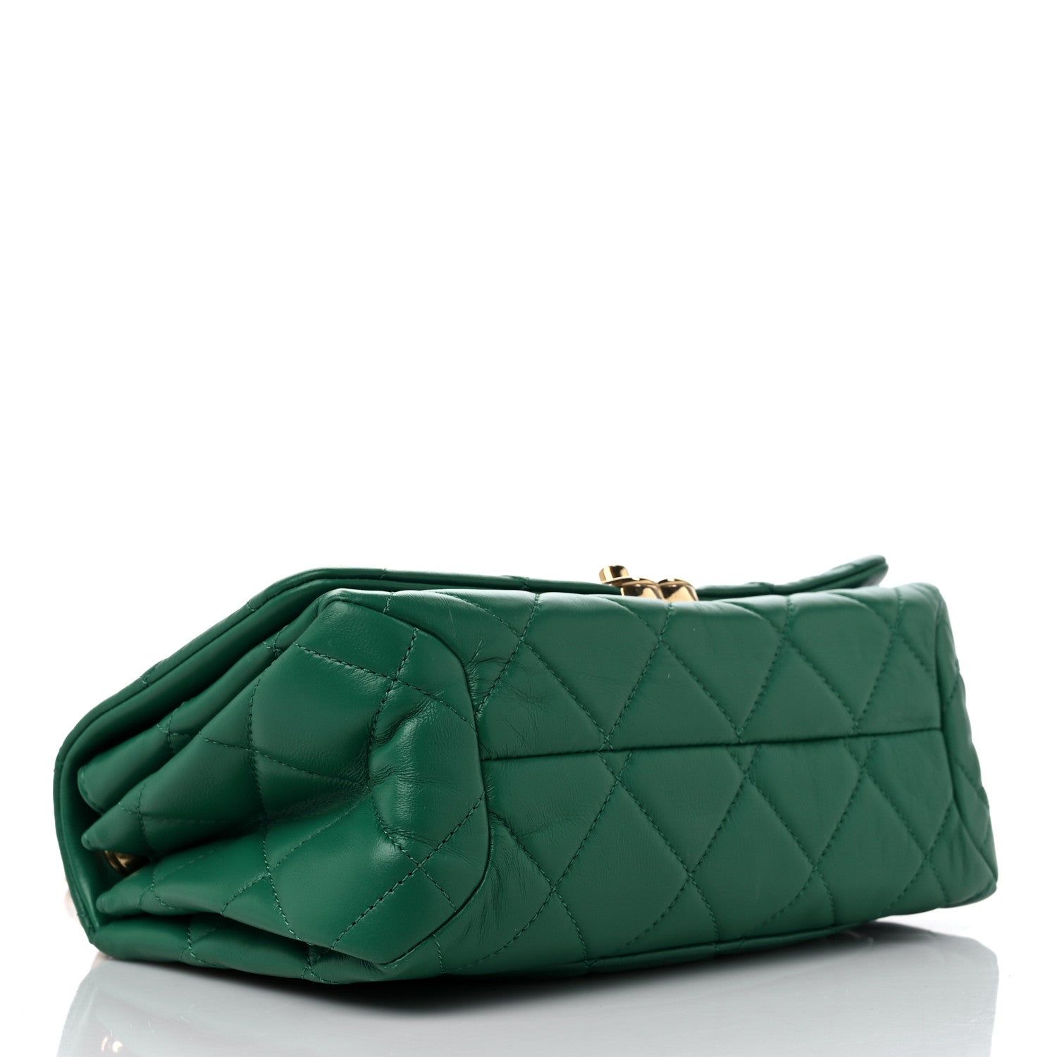 Chanel Lambskin Quilted Medium Color Match Flap Green 4 of 11