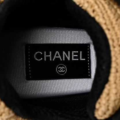 Chanel Braided Raffia Womens CC Sneakers 40.5 Beige 6 of 8