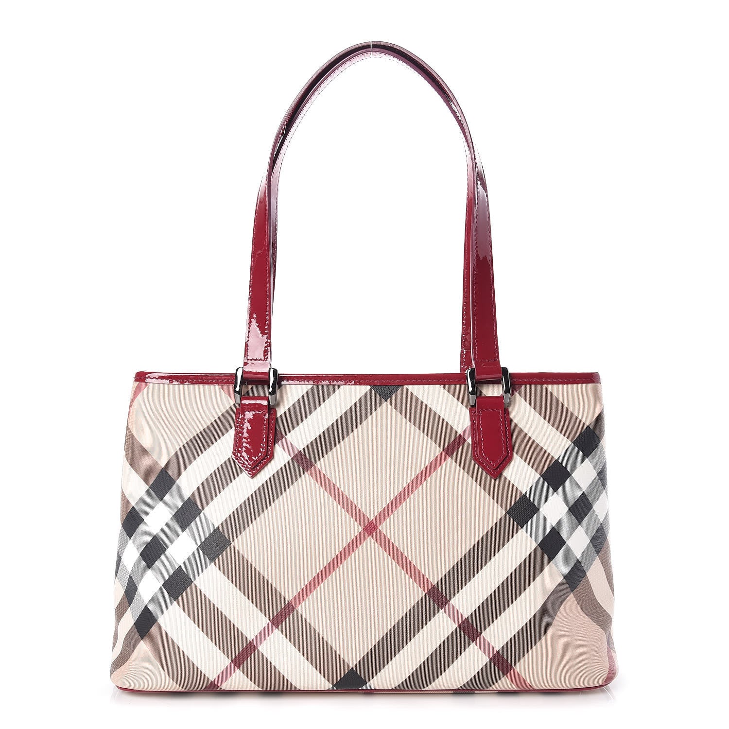 Burberry Supernova Check Regent Tote Raspberry 1 of 9
