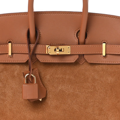 Hermes Veau Doblis Swift Grizzly Birkin 25 Gold 9 of 12