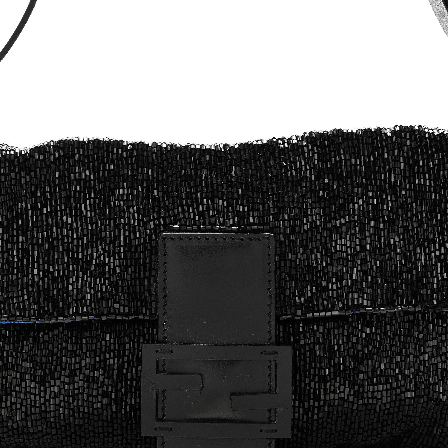 Fendi Beaded Baguette Black 7 of 9