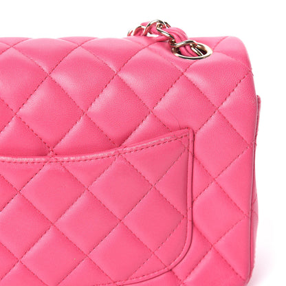 Chanel Lambskin Quilted Mini Rectangular Flap Fuchsia 20 of 21