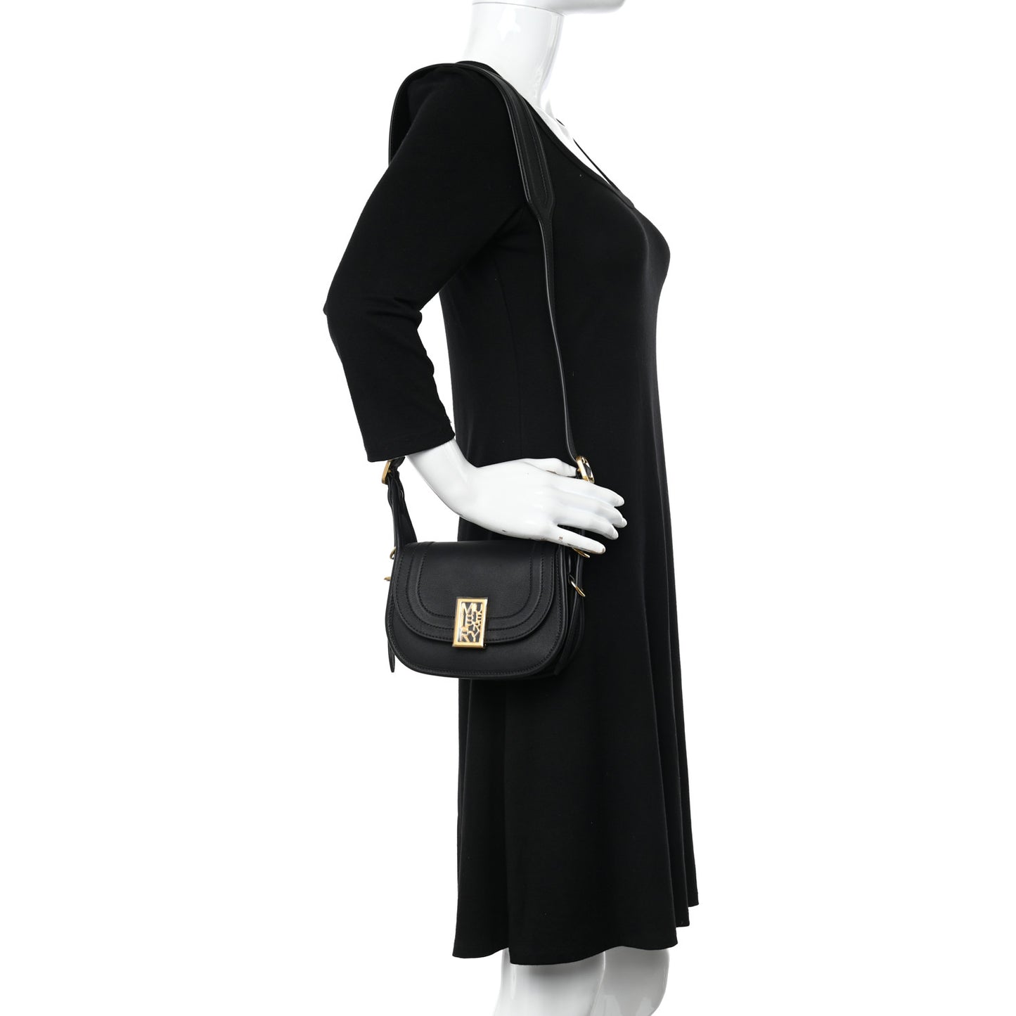 Silky Calfskin Mini Sadie Satchel Black