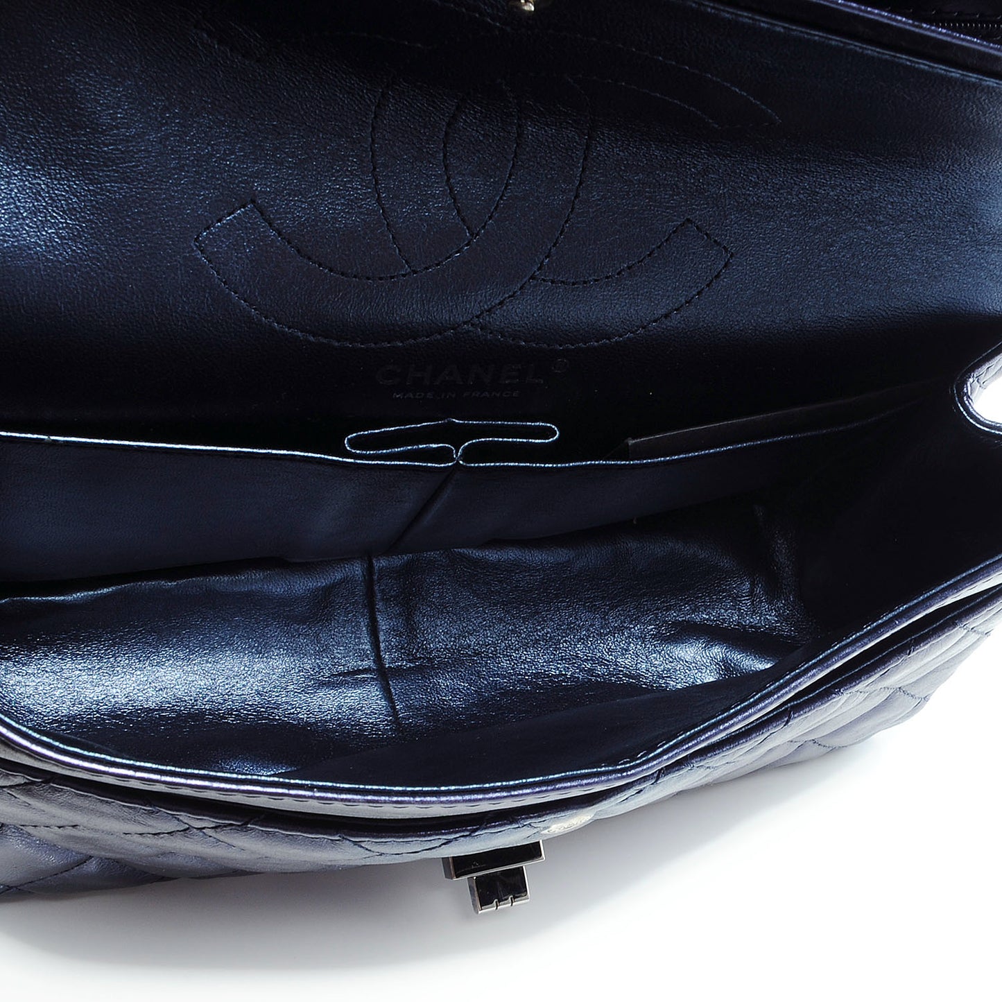 Calfskin 2.55 Reissue 226 Flap Metallic Blue