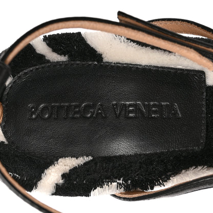 Bottega Veneta Microfiber Stretch Multi Strap 90mm Sandals 38 White Zebra 7 of 9