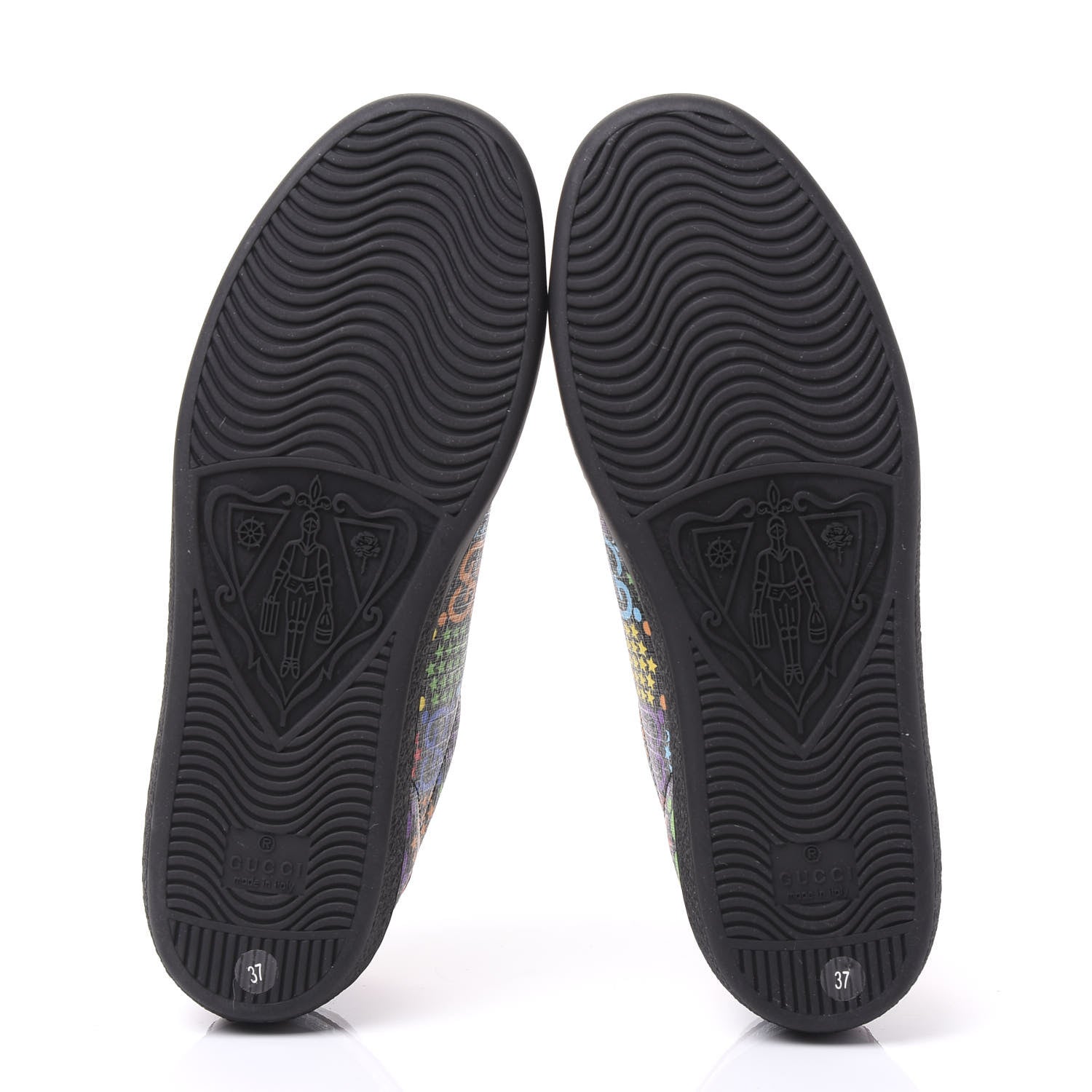 Gucci GG Supreme Monogram Psychedelic Sneakers 37 Black Multicolor 5 of 9