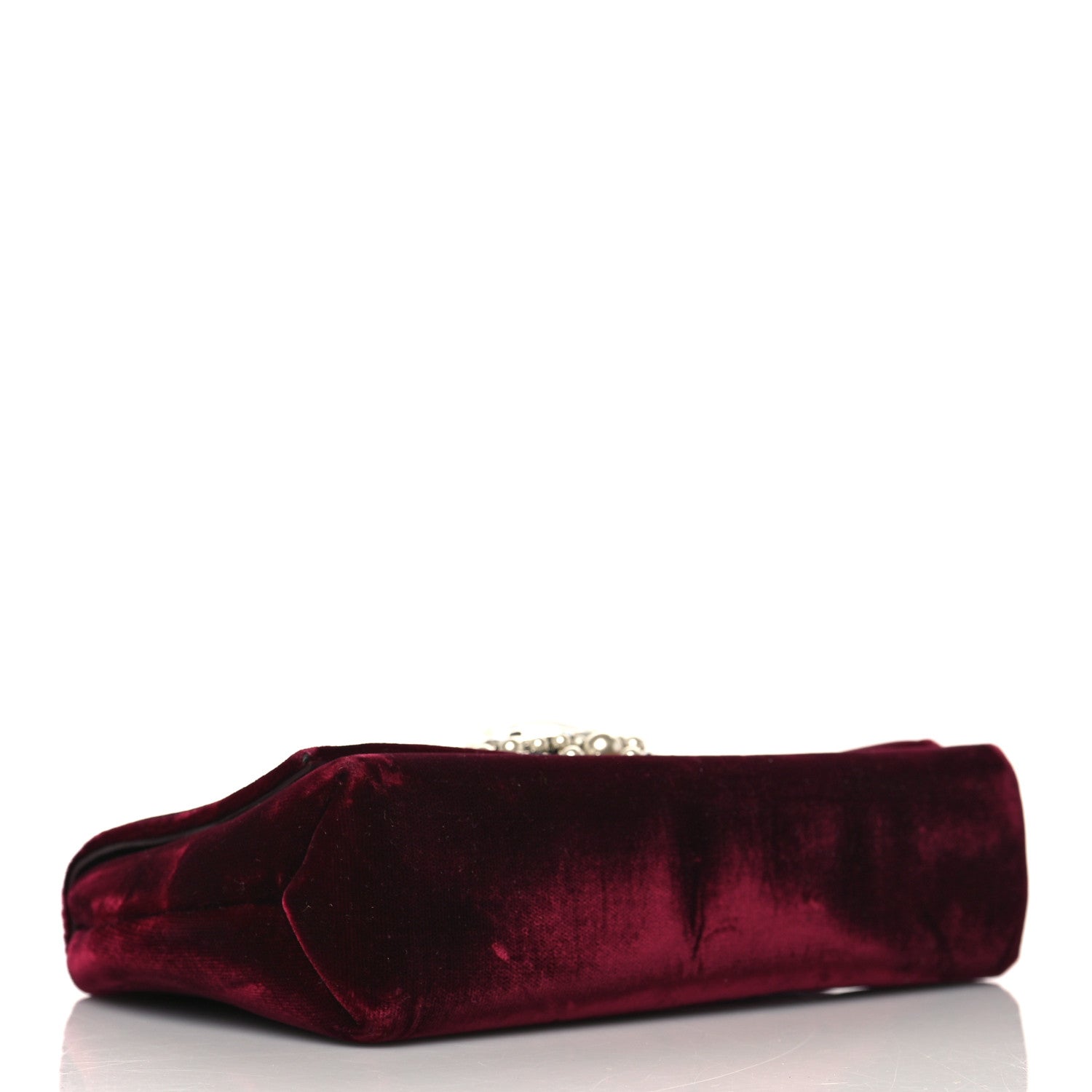 Jimmy Choo Velvet Crystal Pearl Shoulder Bag Burgundy 4 of 9