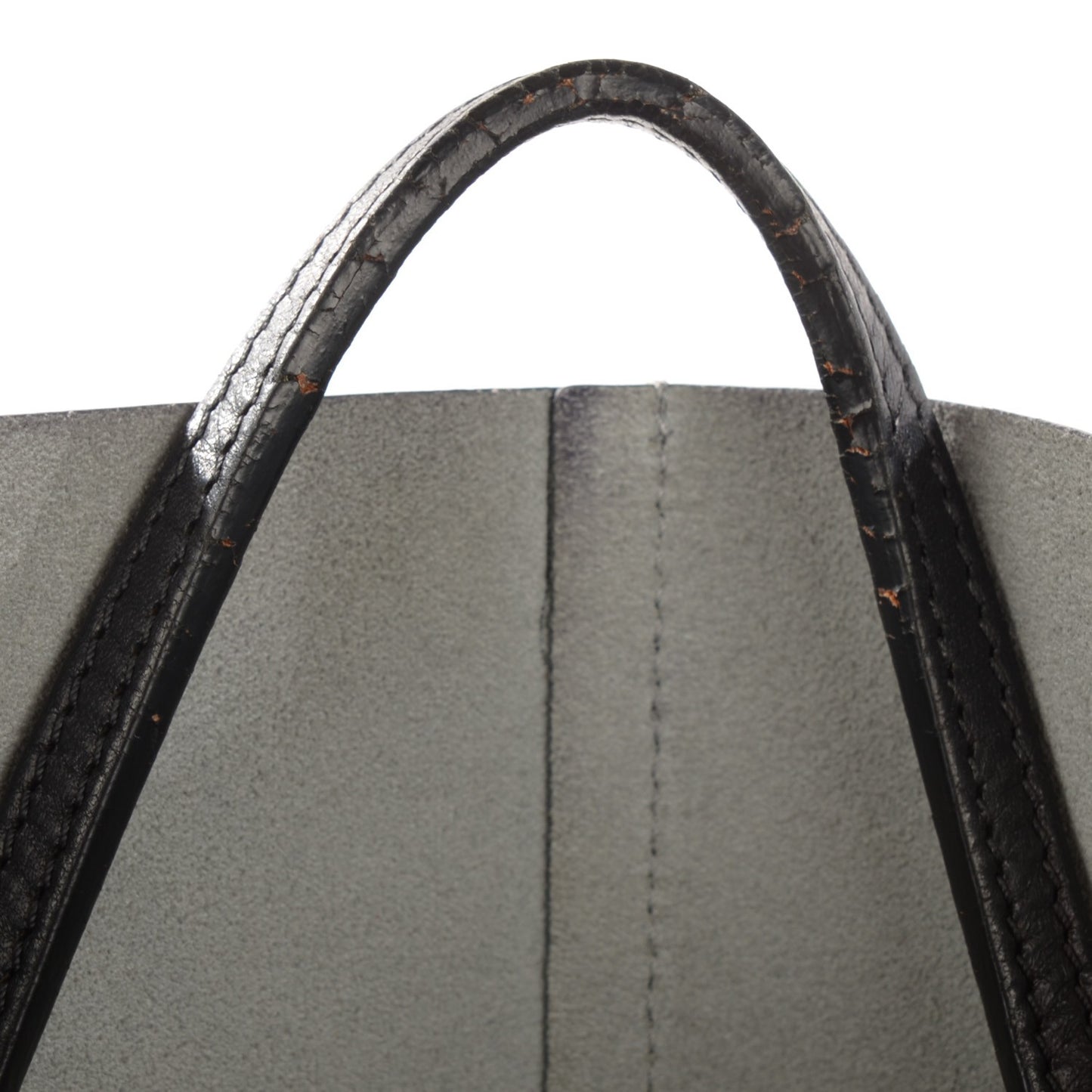 Calfskin Medium Bi-Color Antigona Tote Grey Black