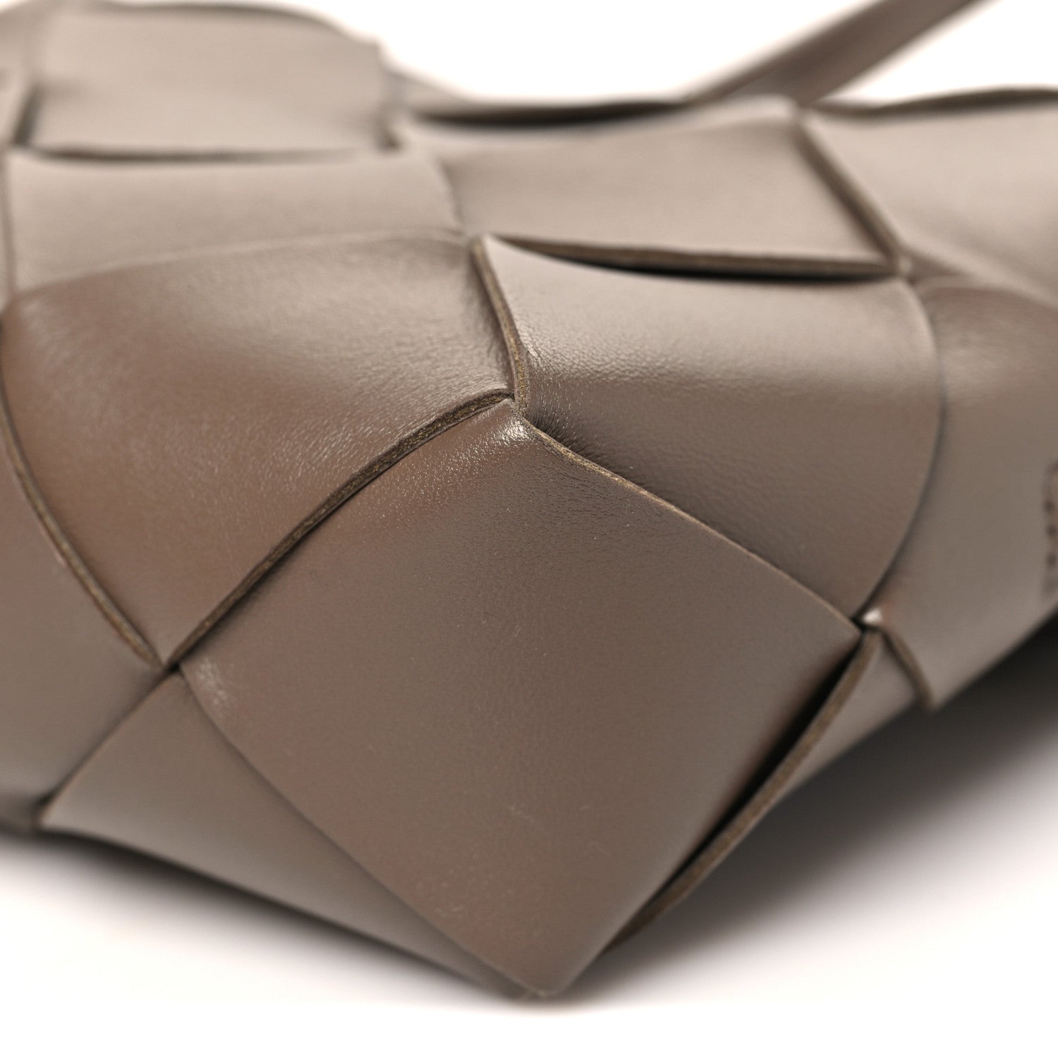 Bottega Veneta Lambskin Maxi Intrecciato Small Cassette Camera Bag Taupe Grey 9 of 9