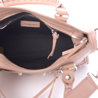 Balenciaga Shiny Goatskin Silver Metallic Edge Hardware Mini City Rose Des Sables 5 of 10