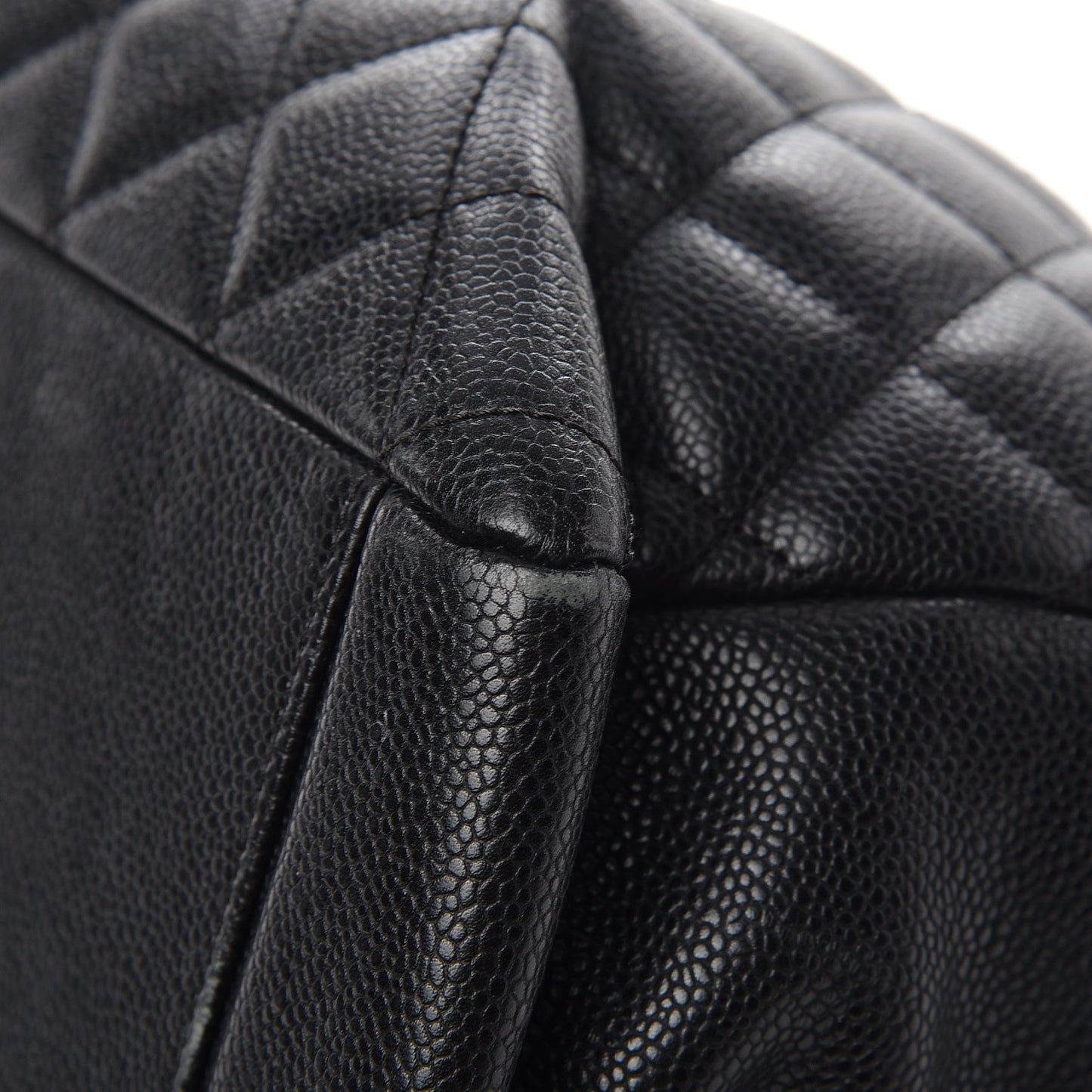 Caviar Quilted Grand Shopping Tote GST Black