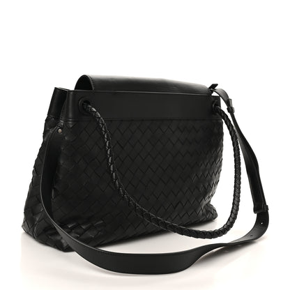 Bottega Veneta Calfskin Intrecciato Medium Andiamo Messenger Bag Black 3 of 10