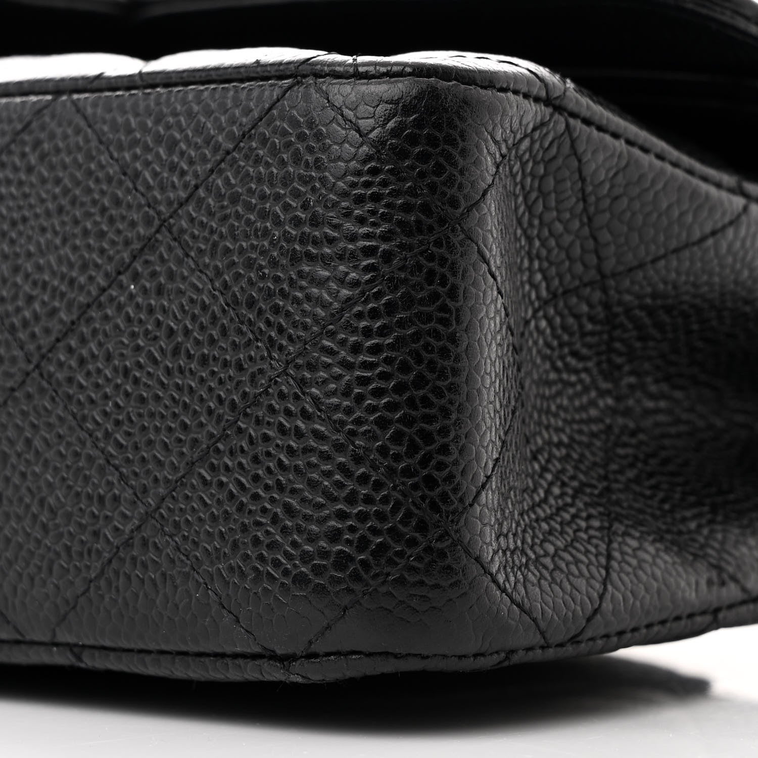 Chanel Caviar Quilted Medium Double Flap Black 10 of 10
