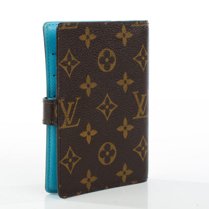 Louis Vuitton Monogram Groom Small Ring Agenda Cover Blue 3 of 7